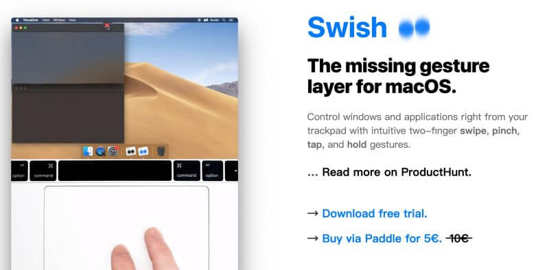 Swish for macOS 為你的觸控板添加更多手勢功能